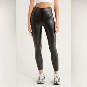 90 Degree By Reflex Shiny Black Leggings